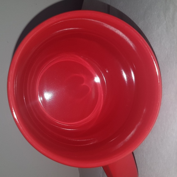 Starbucks 2013 Valentines Day Red Etched Twirled Hearts 14 fl oz Mug - Picture 5 of 10